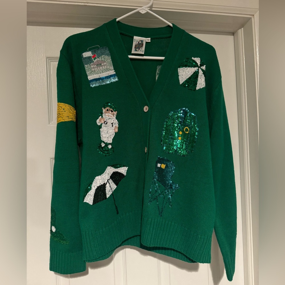 Rare Queen of Sparkles Cardigan Sweater collab for The Masters